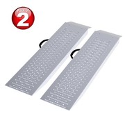 Fleming Supply Loading Ramps Steel Set for ATVs, Motorcycles, Mowers, Carts Use with Pickup Trucks, 1200lb Capacity 329331BKL